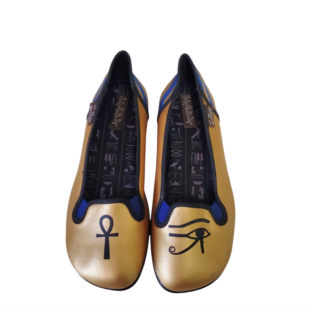 Hot Chocolate Design Egypt Slip-On Flats Shoes, HCD Size 39, US Size 9